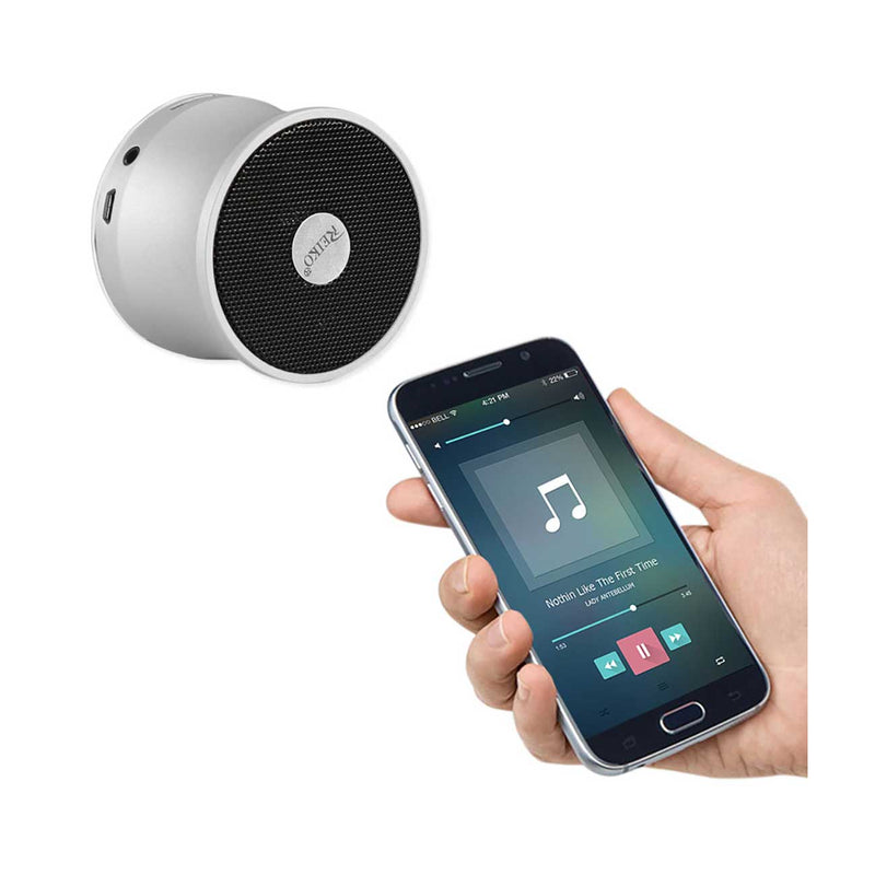 REIKO UNIVERSAL MINI BLUETOOTH SPEAKER IN SILVER - YuppyCollections