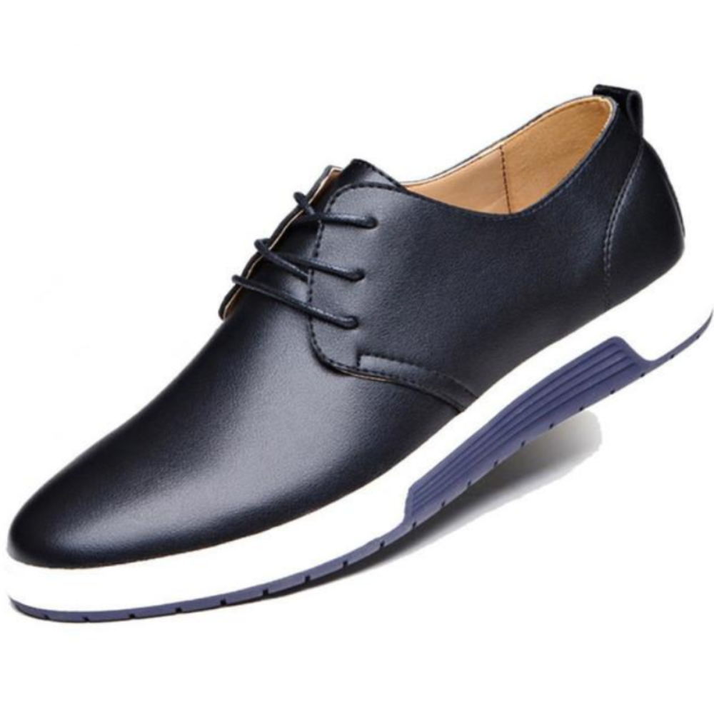 Mens Casual Daily Lace up Leather Shoes - YuppyCollections