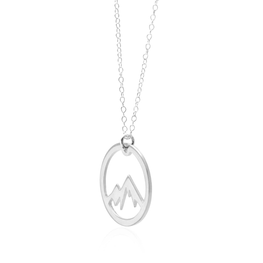 Circle Mountain Necklace - A Sterling Silver Adventure Necklace - YuppyCollections