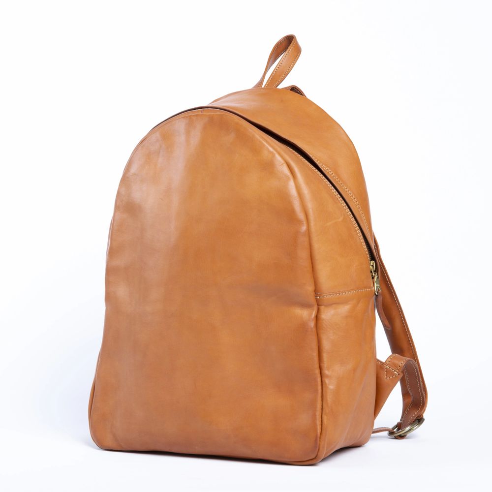 Sol | Unisex Tan Leather Backpack - YuppyCollections