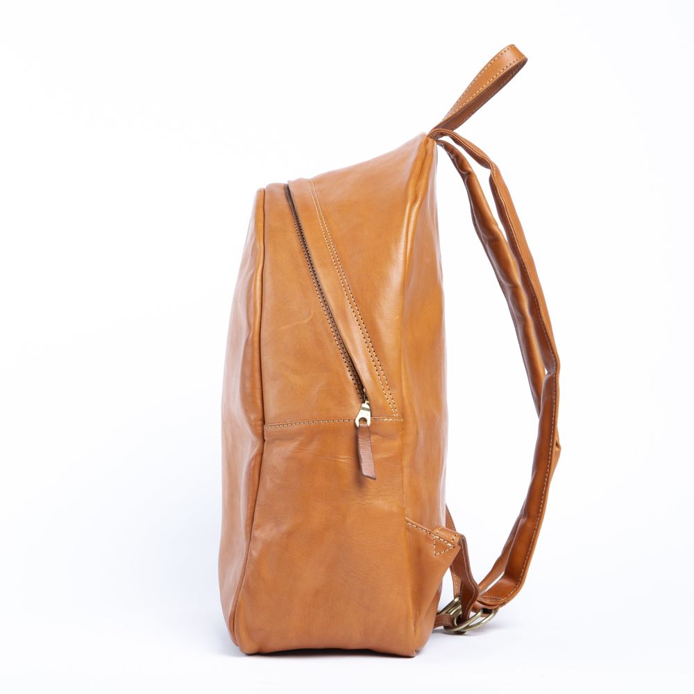 Sol | Unisex Tan Leather Backpack - YuppyCollections