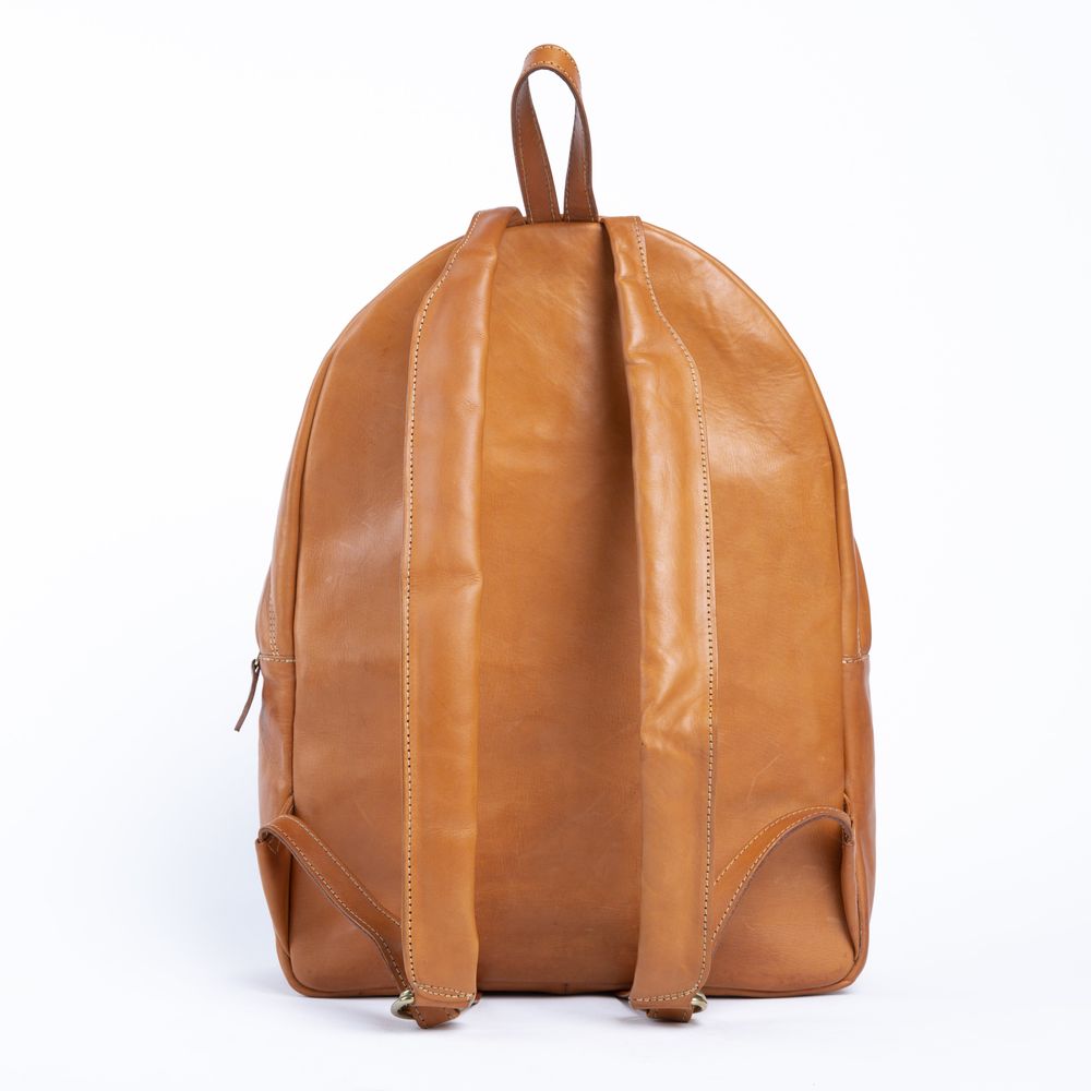 Sol | Unisex Tan Leather Backpack - YuppyCollections