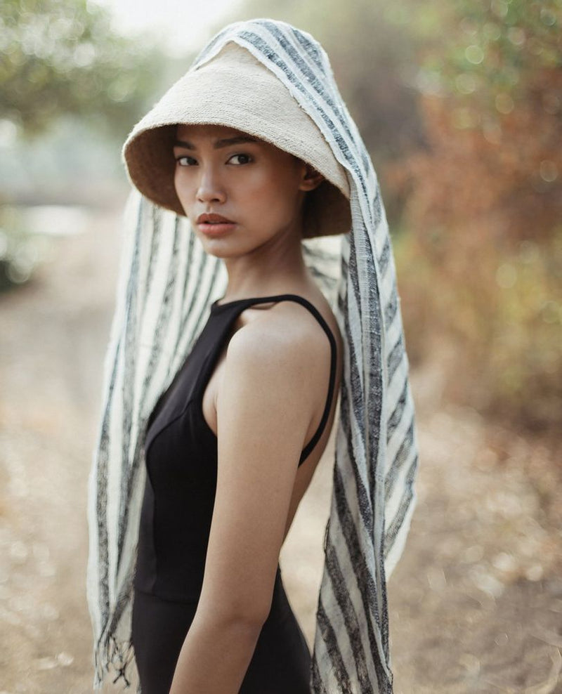 Naomi Jute Bucket Hat, in Nude Beige - YuppyCollections