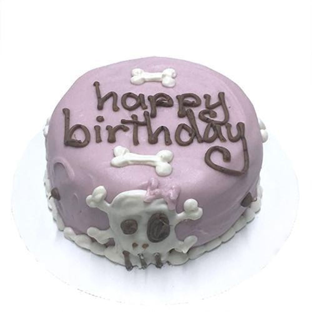 Pink Skull Cake (Personalized) (Perishable) - YuppyCollections