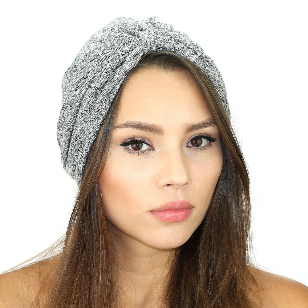 Rib Knit Sweater Turban - YuppyCollections