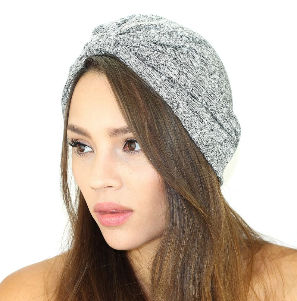 Rib Knit Sweater Turban - YuppyCollections