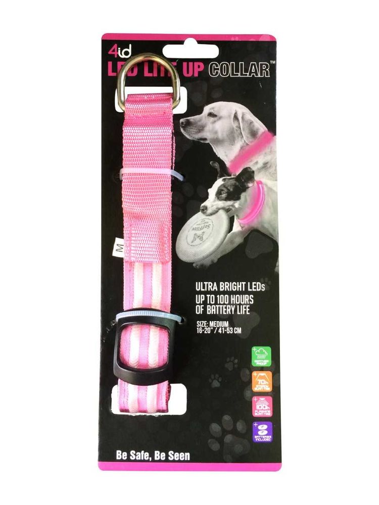 LED Dog Collar Pink - YuppyCollections