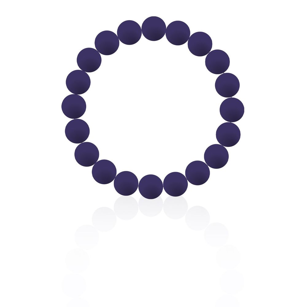 Navy Silicon rubber 9MM bead bracelets - YuppyCollections