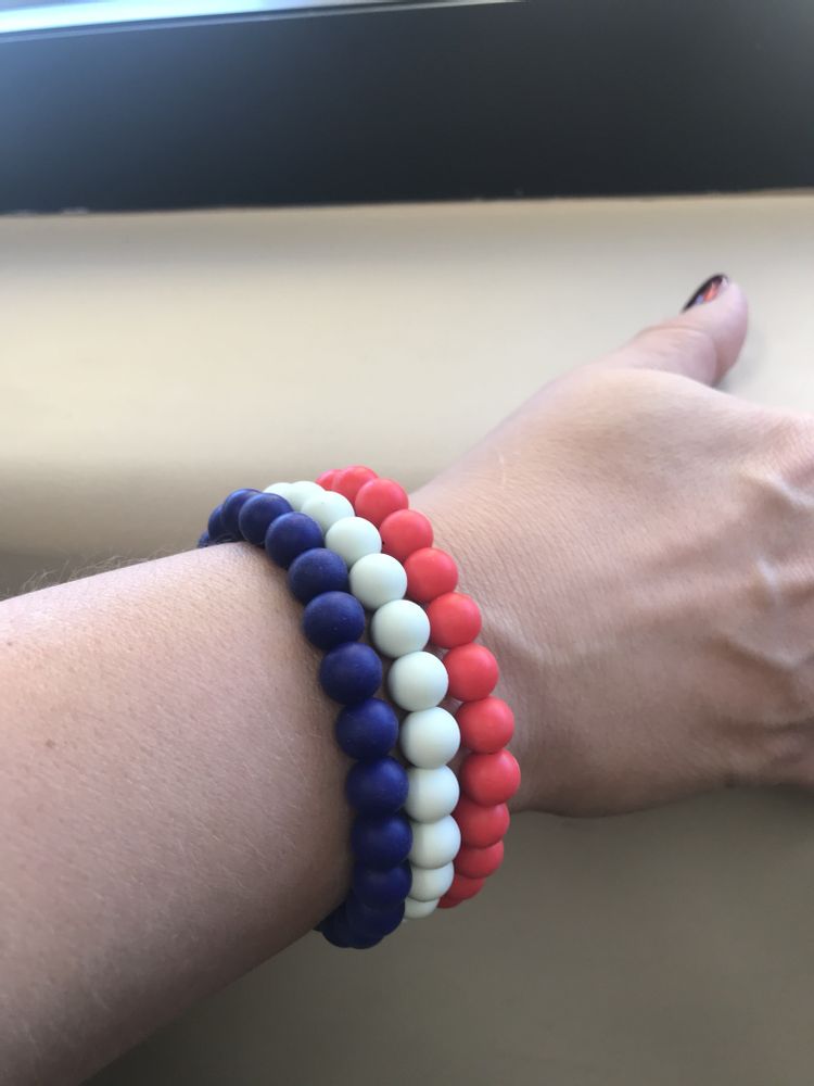 Navy Silicon rubber 9MM bead bracelets - YuppyCollections