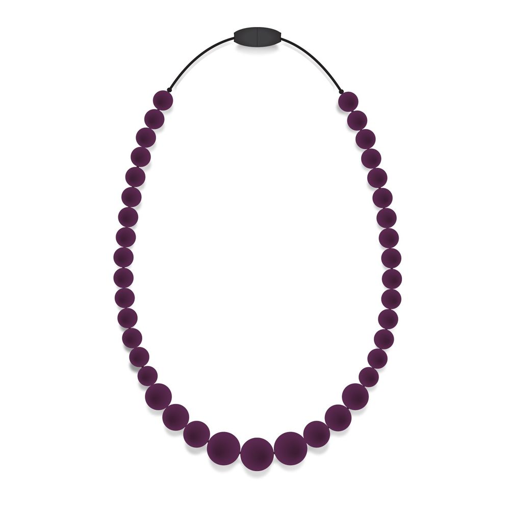 Red Wine Silicon rubber bead necklace - YuppyCollections