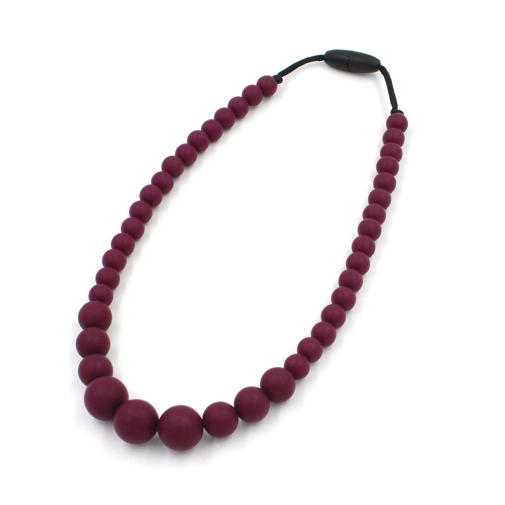 Red Wine Silicon rubber bead necklace - YuppyCollections