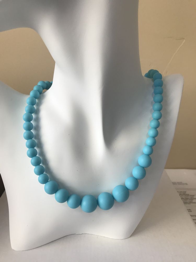 Scuba Silicon rubber bead necklace - YuppyCollections