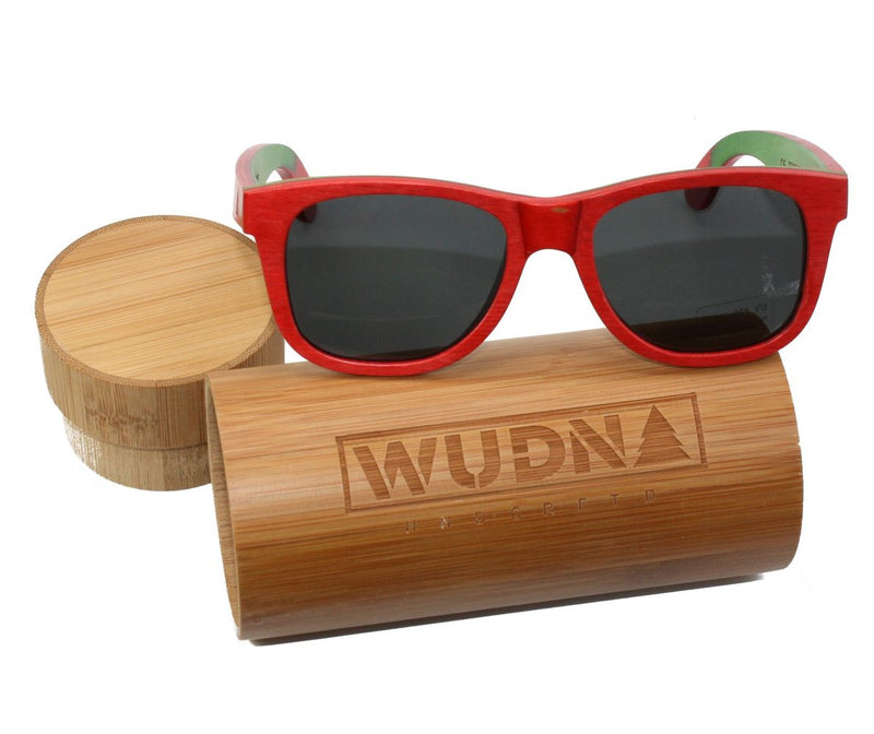 Recycled Skatedeck Bluntslide Red Sunglasses by WUDN - YuppyCollections