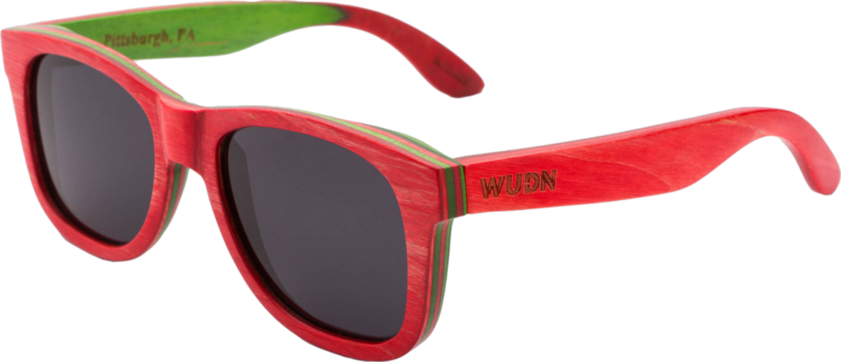 Recycled Skatedeck Bluntslide Red Sunglasses by WUDN - YuppyCollections