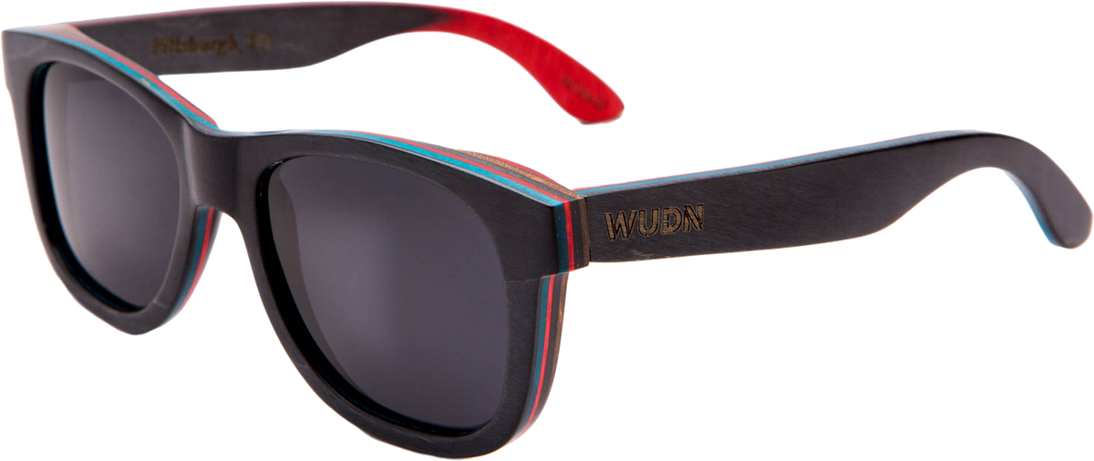 Recycled Skatedeck Ollie Black Sunglasses by WUDN - YuppyCollections