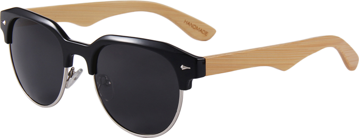 Real Bamboo Vintage Browline Style RetroShade Sunglasses by WUDN - YuppyCollections