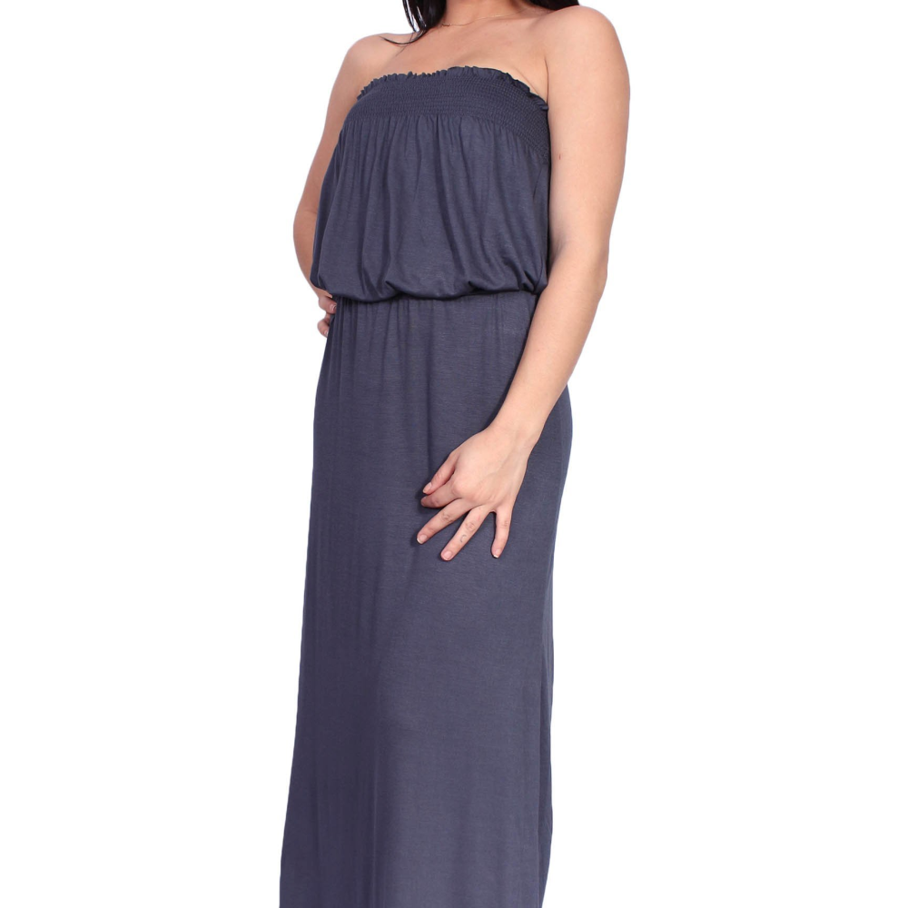 Plus Size Women's Smocked Maxi Dress - YuppyCollections