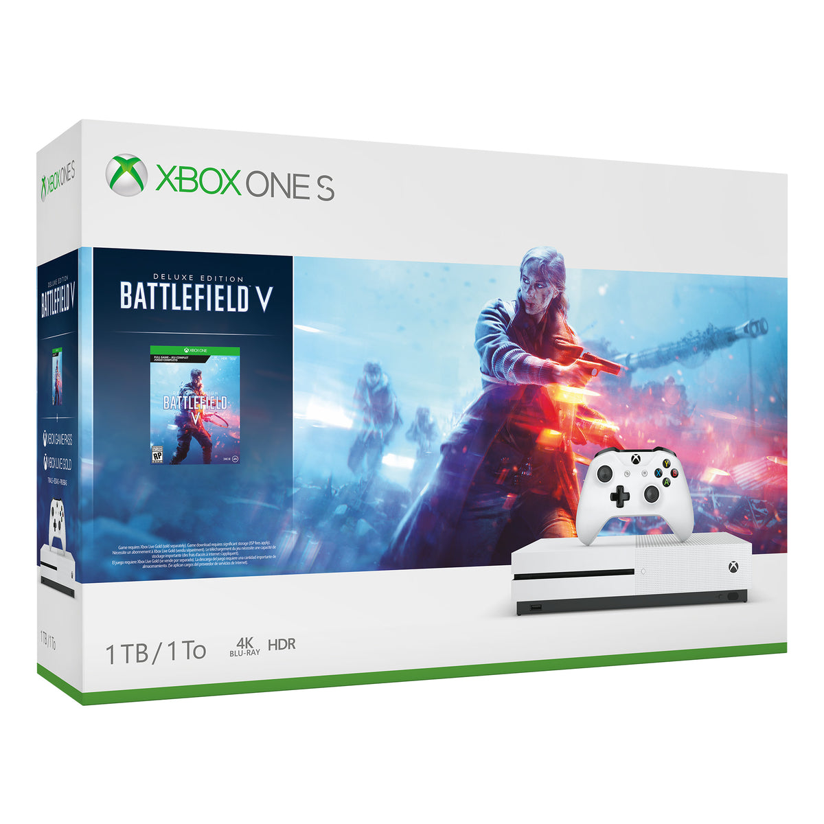 Microsoft Xbox One S 1TB Battlefield V Bundle, White, 234-00679Microsoft Xbox One S 1TB Battlefield V Bundle, White, 234-00679 - YuppyCollections