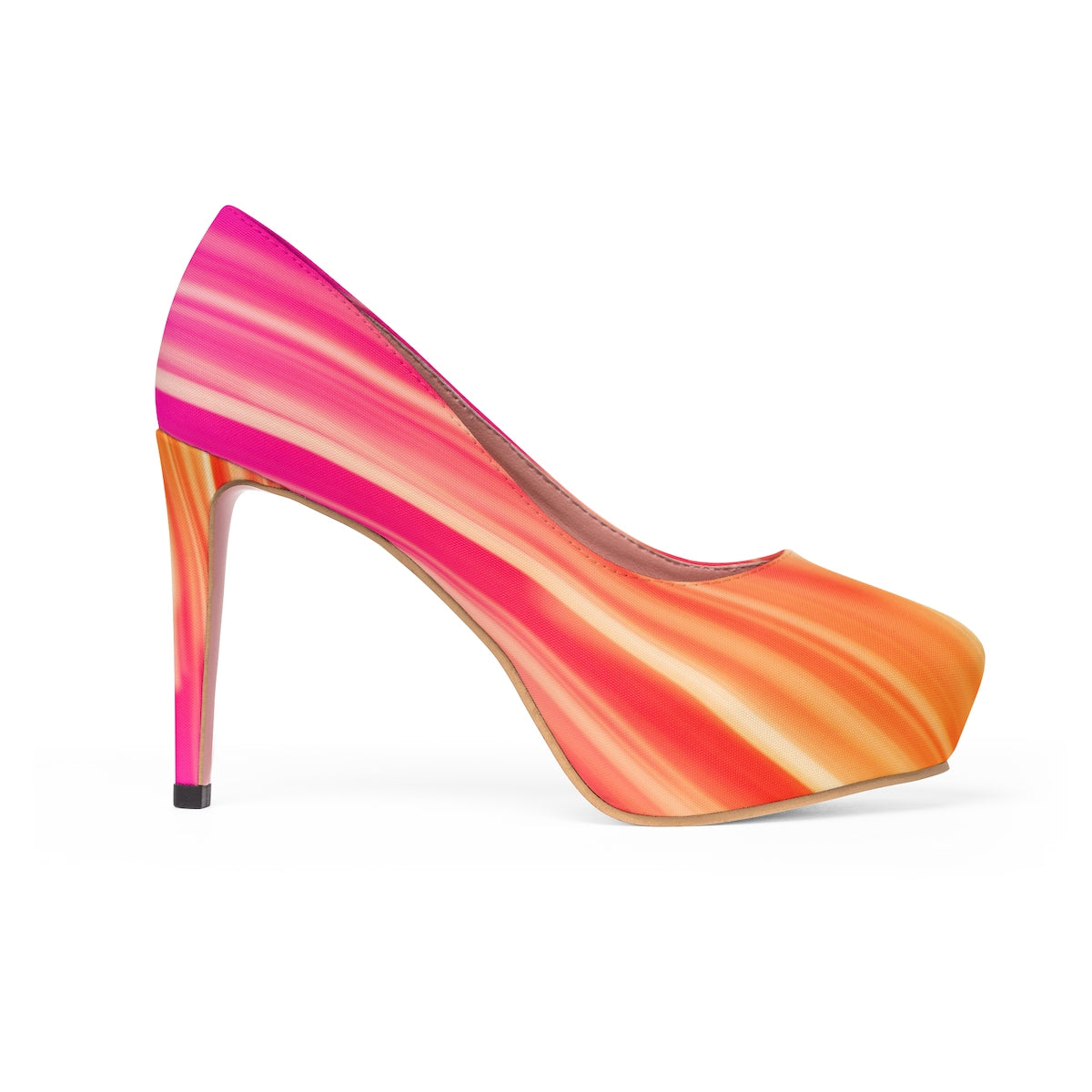 YE MIXED Tones Orange Berry Women's Platform Heels - YuppyCollections