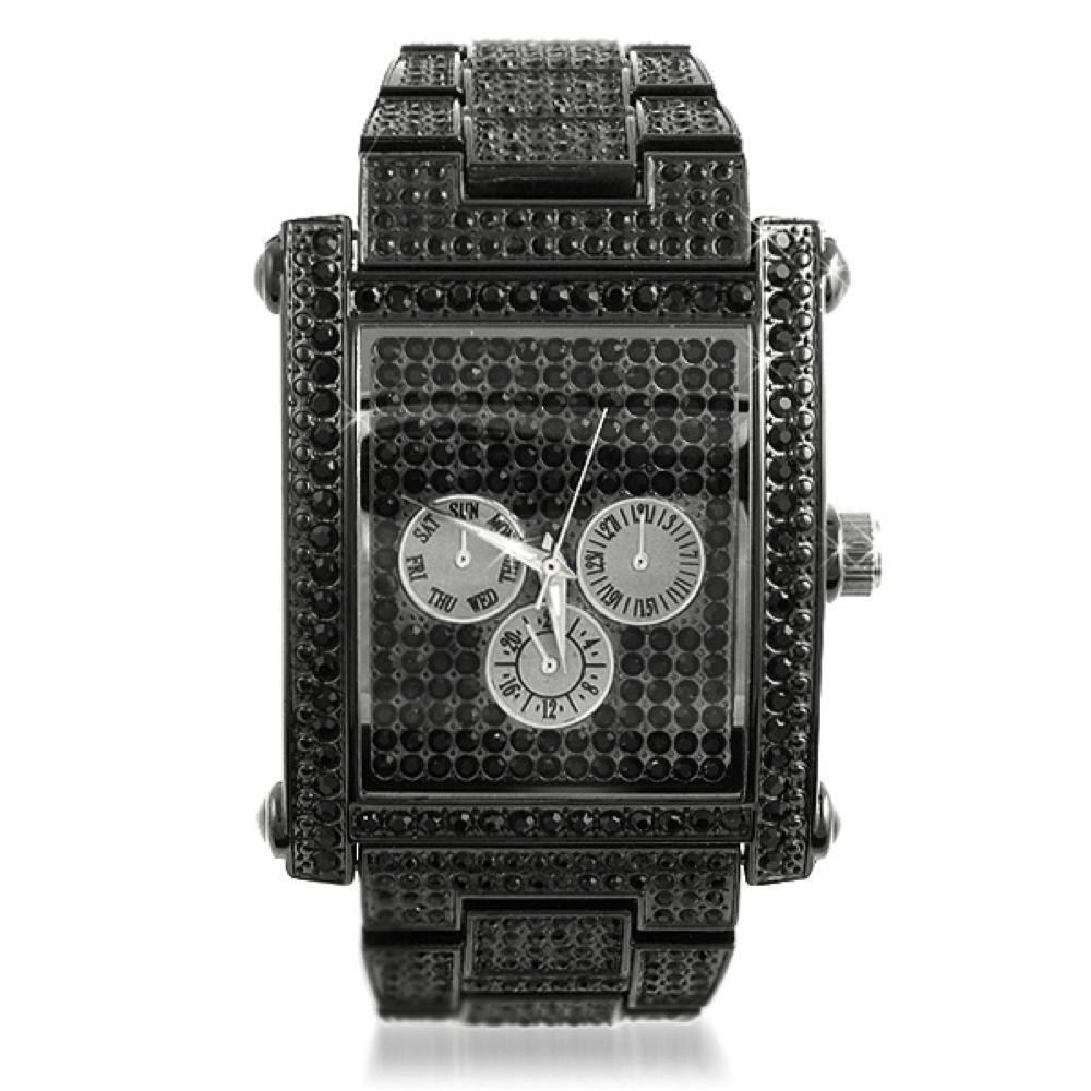 Custom Rectangle Custom Black Watch - YuppyCollections