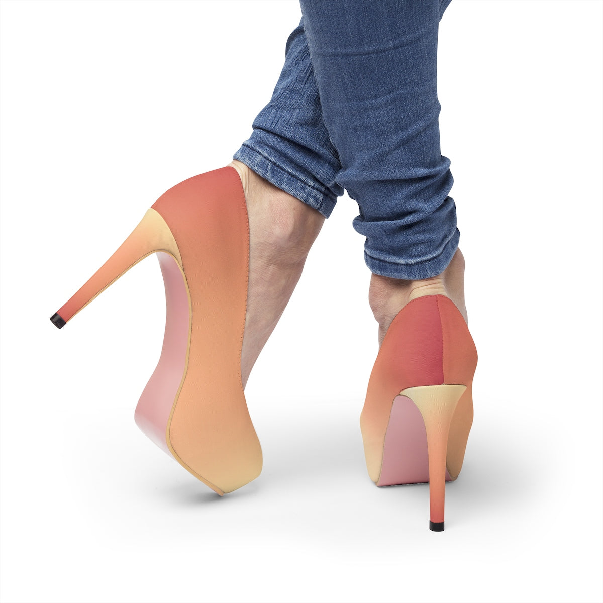 YE Two Toned Women's Platform Heels - YuppyCollections