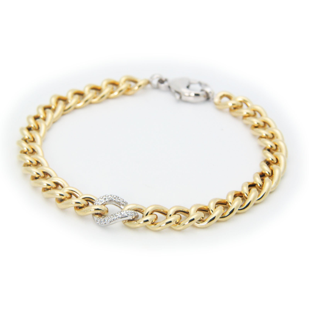 Electroformed Italian Cz Links Bracelet - YuppyCollections