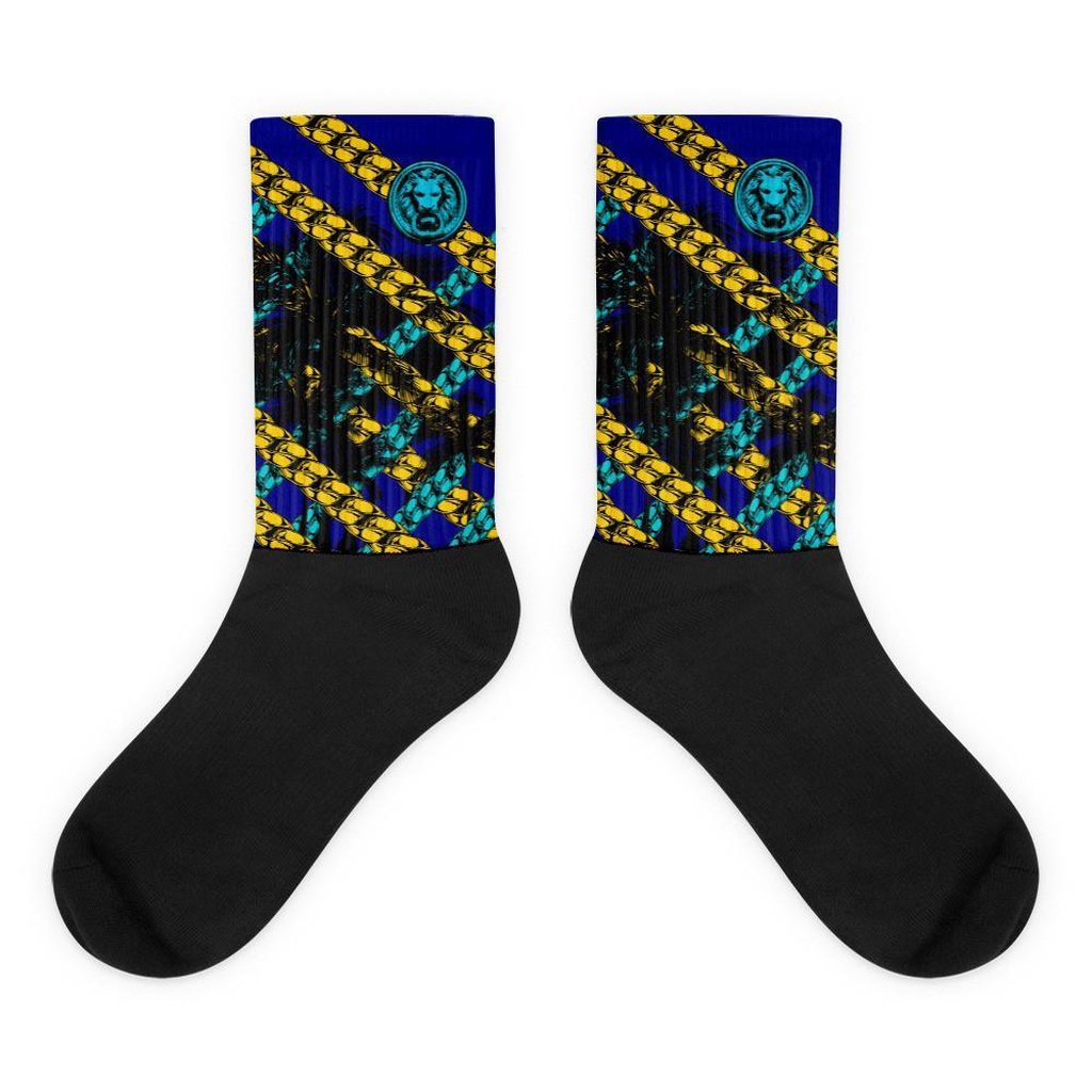 Tropical Blue Chain Foot Socks - YuppyCollections