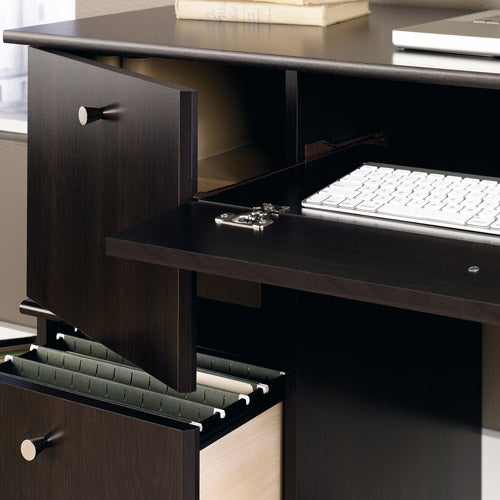 Sauder Computer Desk, Cinnamon CherrySauder Computer Desk, Cinnamon Cherry - YuppyCollections