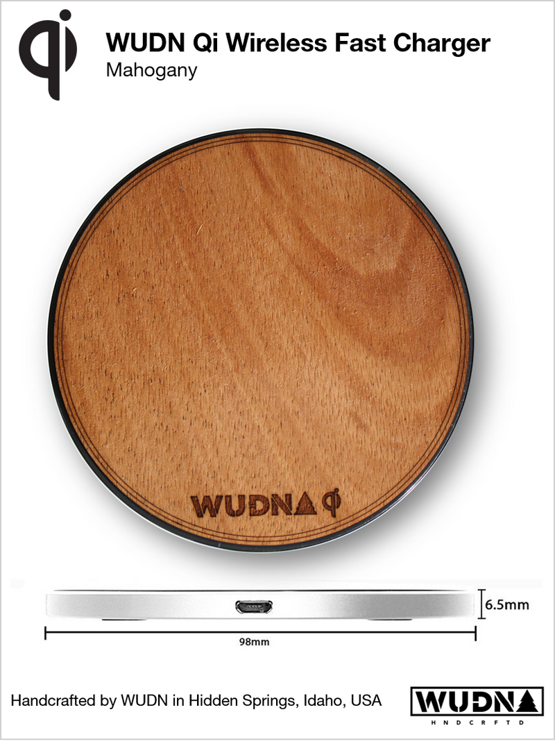 Wooden Qi Wireless Fast Charger - YuppyCollections