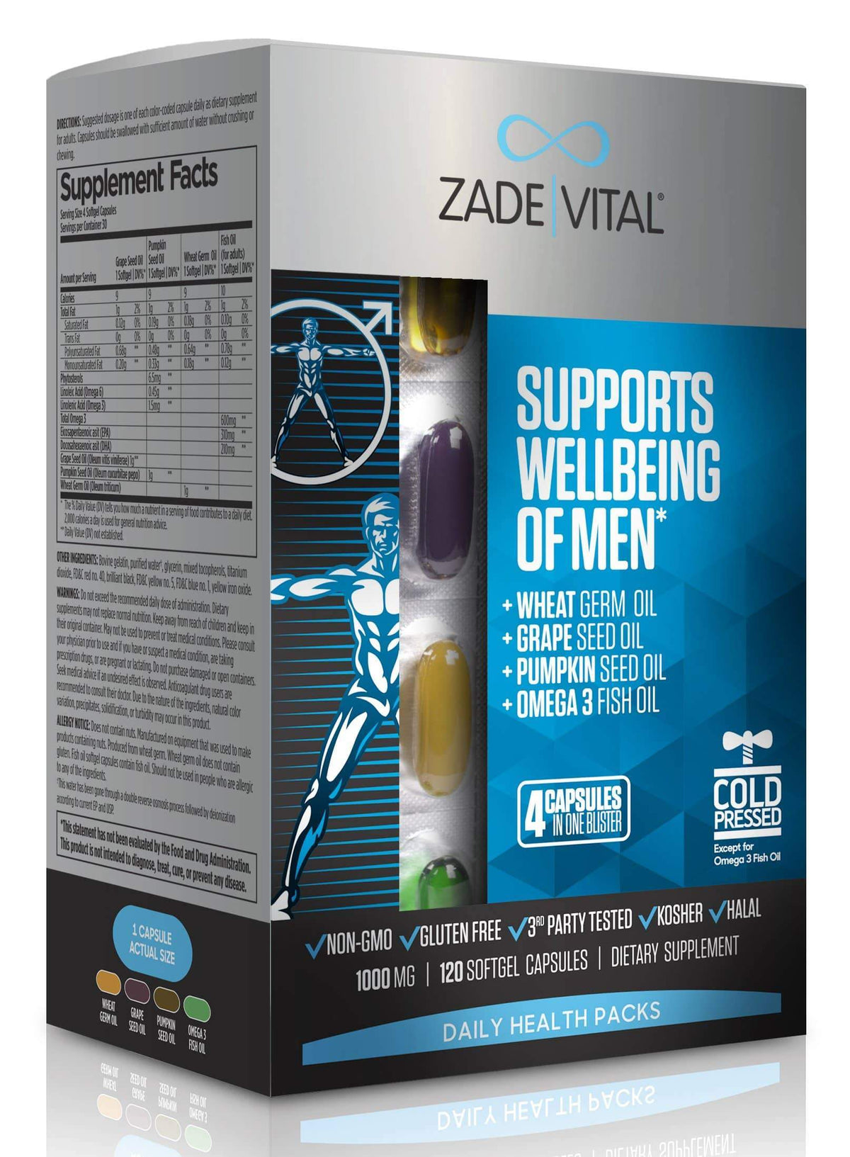 Concept Men Daily Health Packs, 120 Caps - YuppyCollections