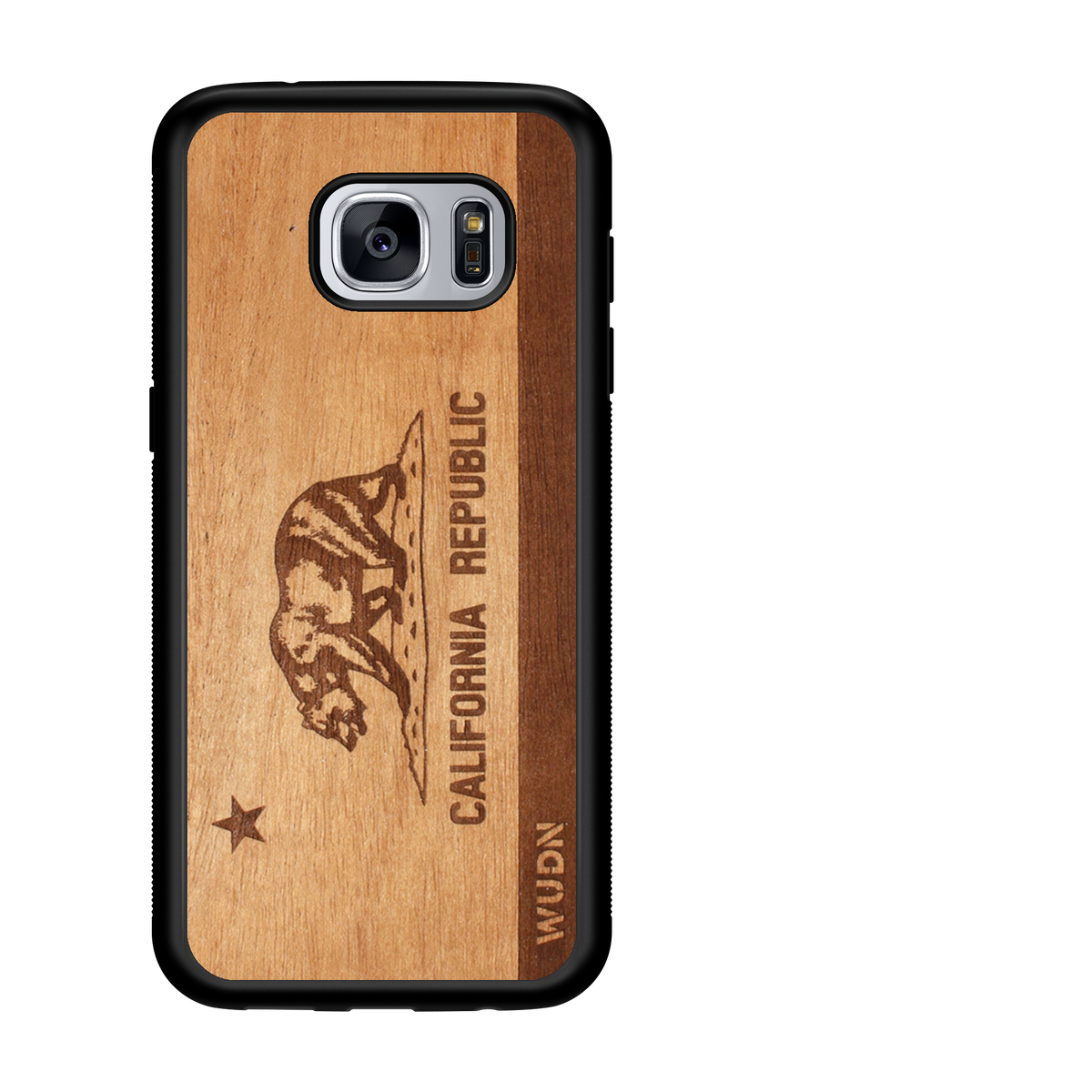 Slim Wooden Phone Case | California Republic - YuppyCollections