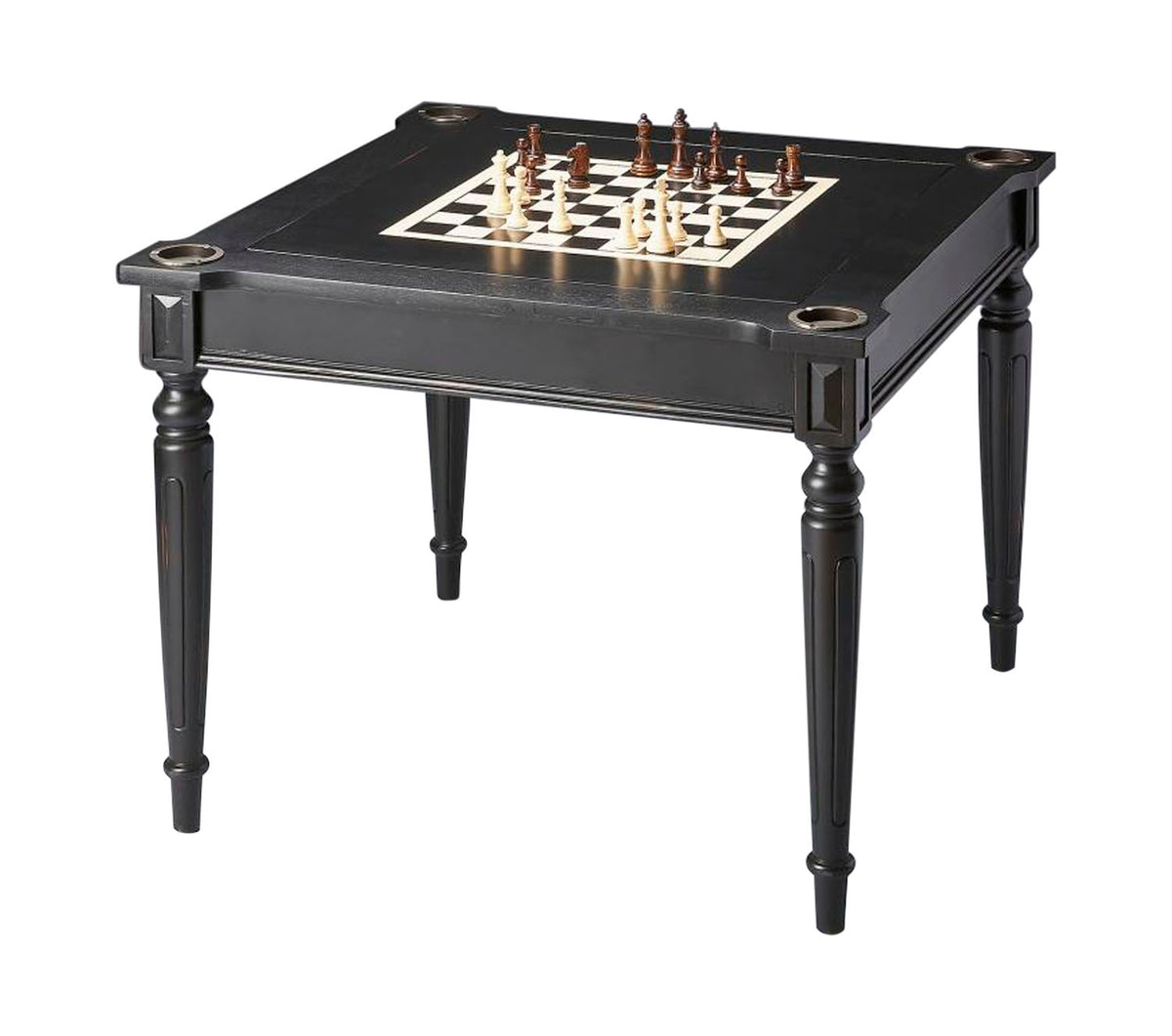 Multi-Game Card Table Black Licorice Light - YuppyCollections