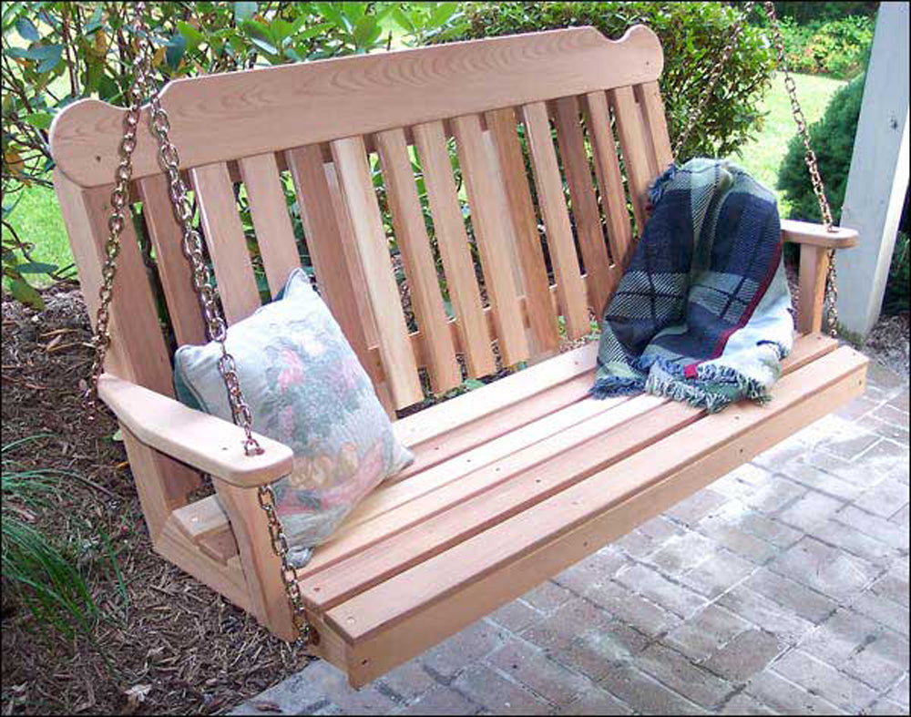 4' Cedar Classic Porch Swing - YuppyCollections