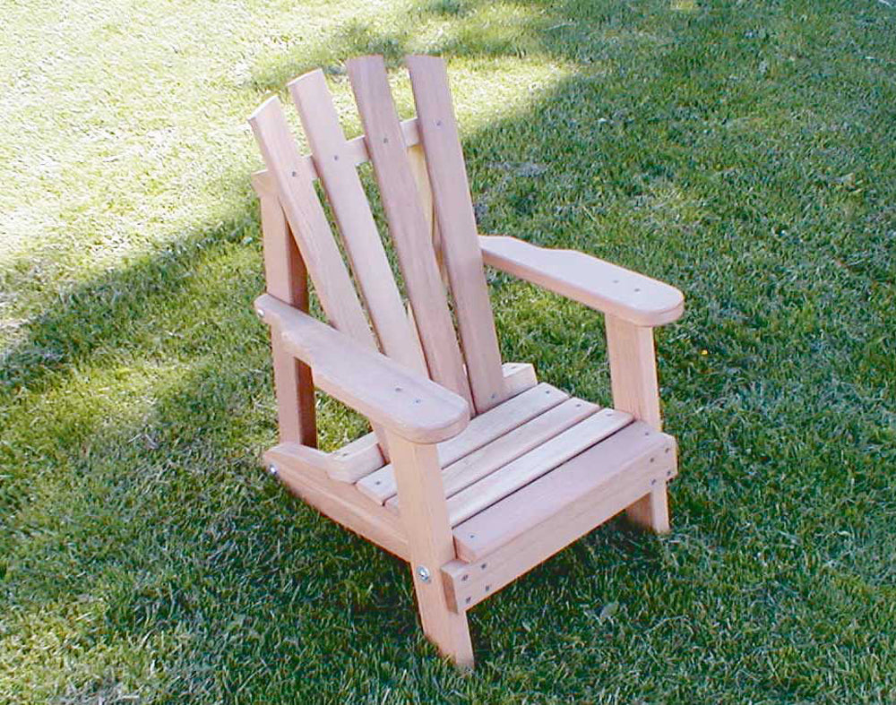 Cedar Child Size Wide Slat Adirondack Chair - YuppyCollections