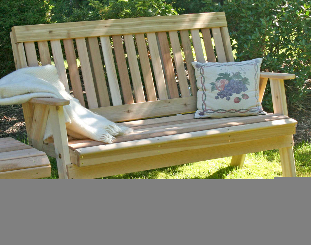 6' Cedar Countryside Garden Bench - YuppyCollections