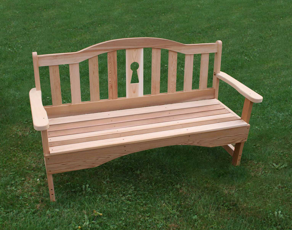 5' Cedar Keyway Garden Bench - YuppyCollections