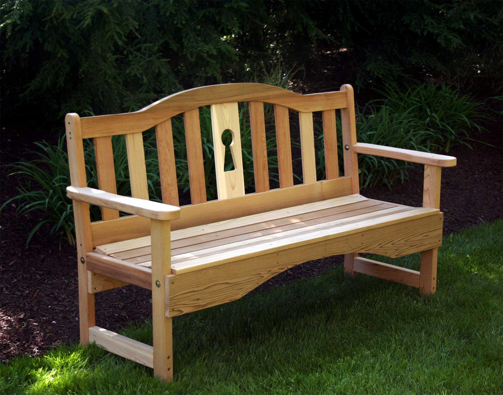 5' Cedar Keyway Garden Bench - YuppyCollections