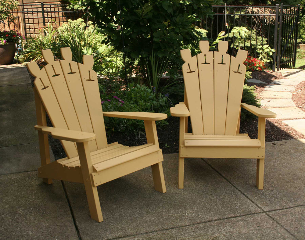 Cedar Wine Glass Adirondack Chair - YuppyCollections