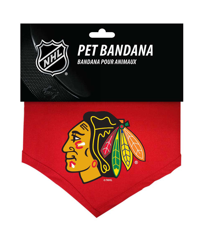 Chicago Blackhawks Dog Bandana- Cotton - Large - YuppyCollections