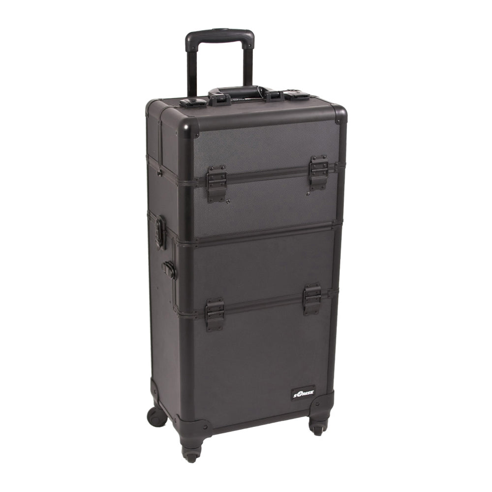 Black Dot Trolley Makeup Case - I3161 - YuppyCollections