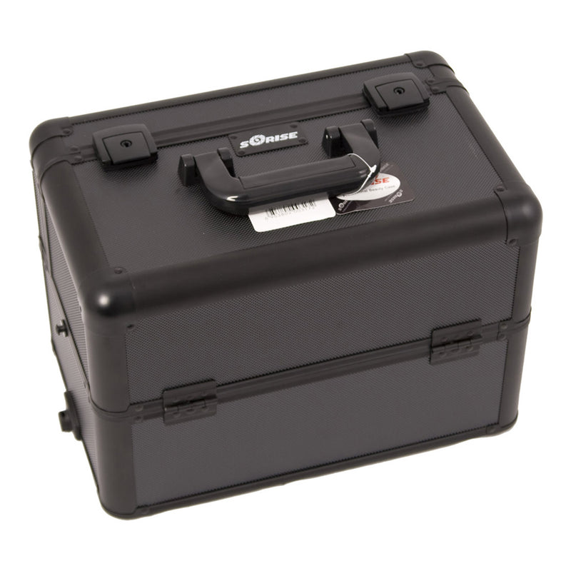 Black Dot Trolley Makeup Case - I3264 - YuppyCollections