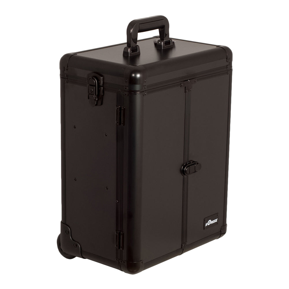 Black Smooth Trolley Makeup Case - I3365 - YuppyCollections