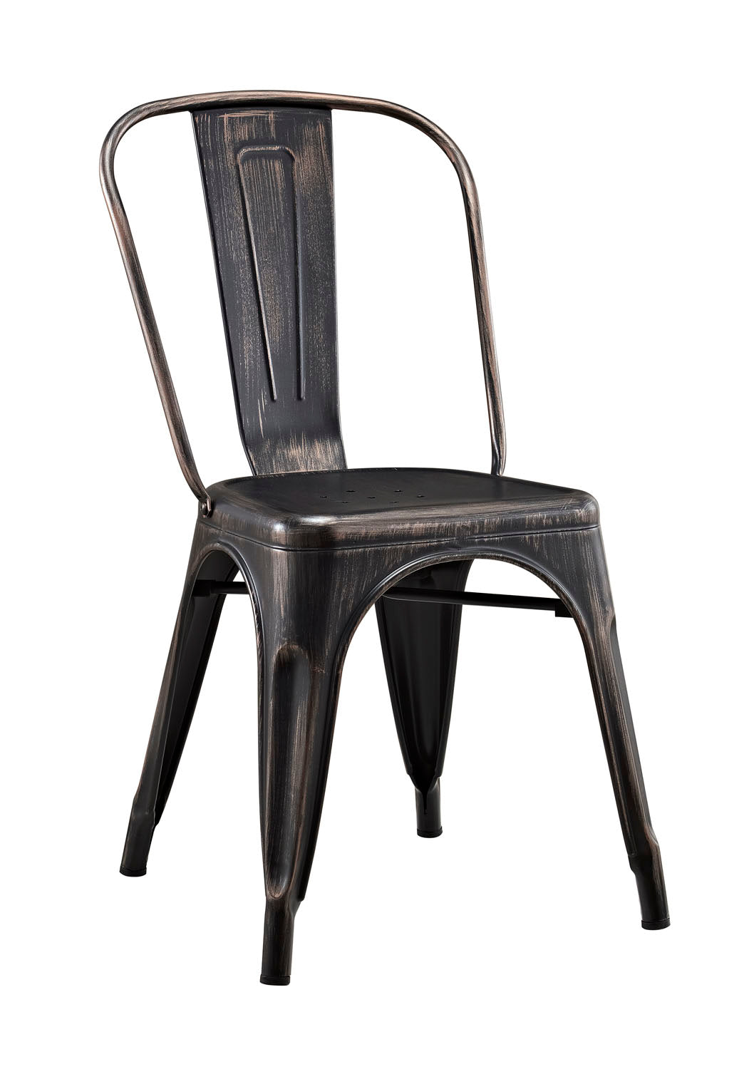 Stackable Metal Cafe Bistro Chair - Antique Black - YuppyCollections