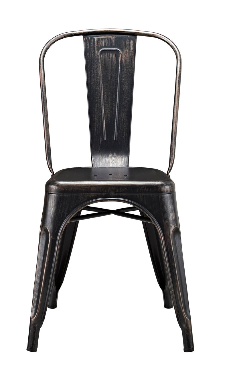 Stackable Metal Cafe Bistro Chair - Antique Black - YuppyCollections