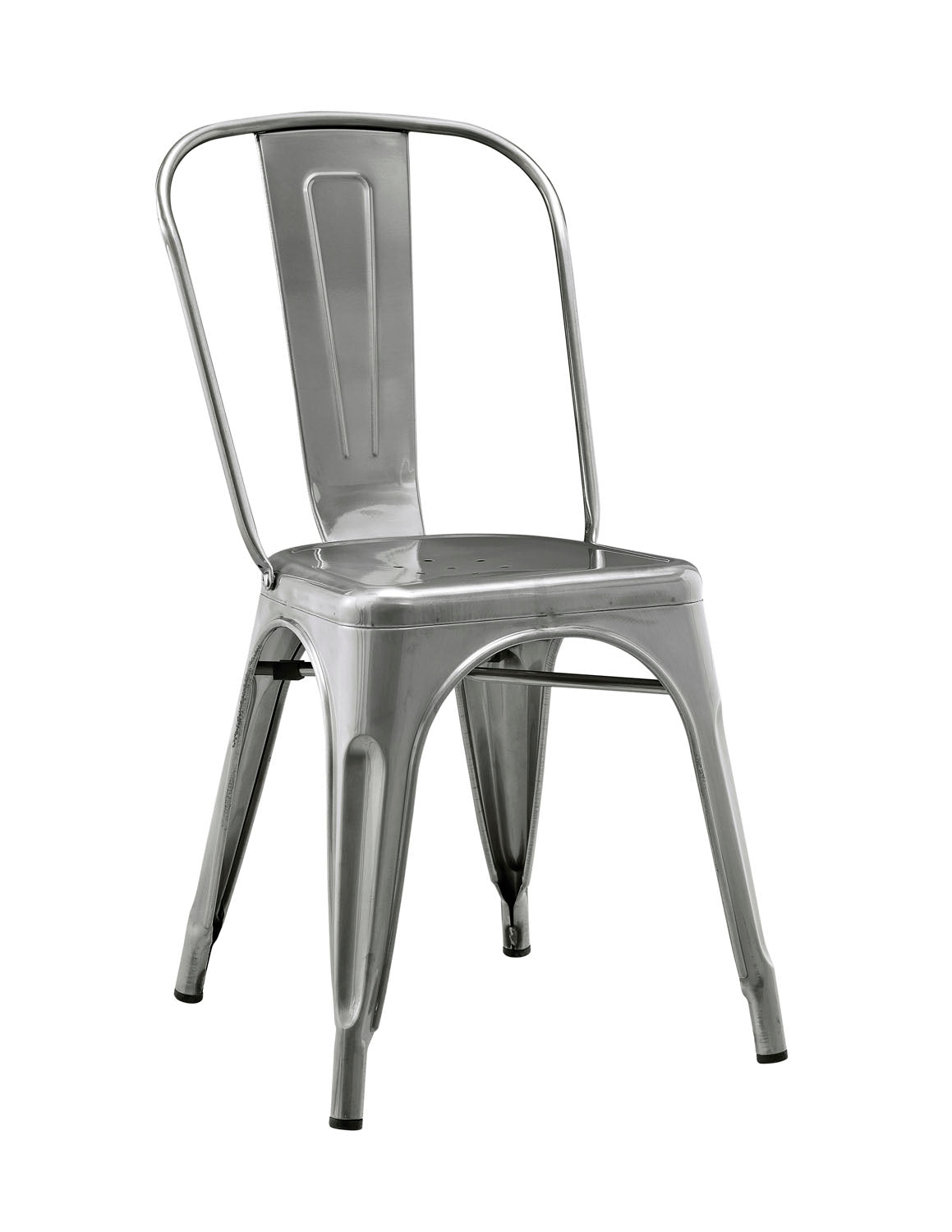 Stackable Metal Cafe Bistro Chair - Gun Metal Silver - YuppyCollections