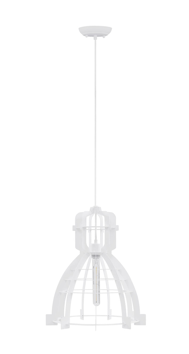 WE Furniture 16" Living Room Factory Slice Pendant Light - White - YuppyCollections