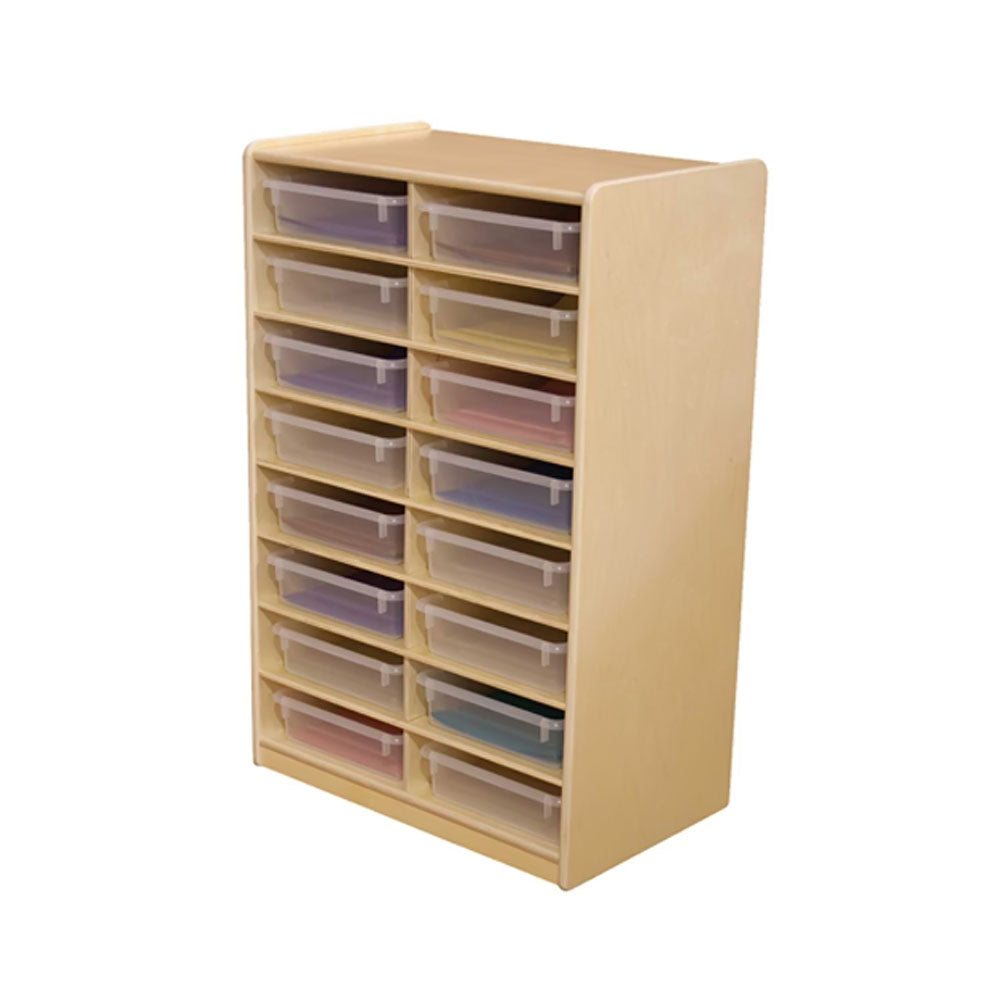 WD17281 (16) 3" Letter Tray Storage Unit with Translucent Trays - YuppyCollections