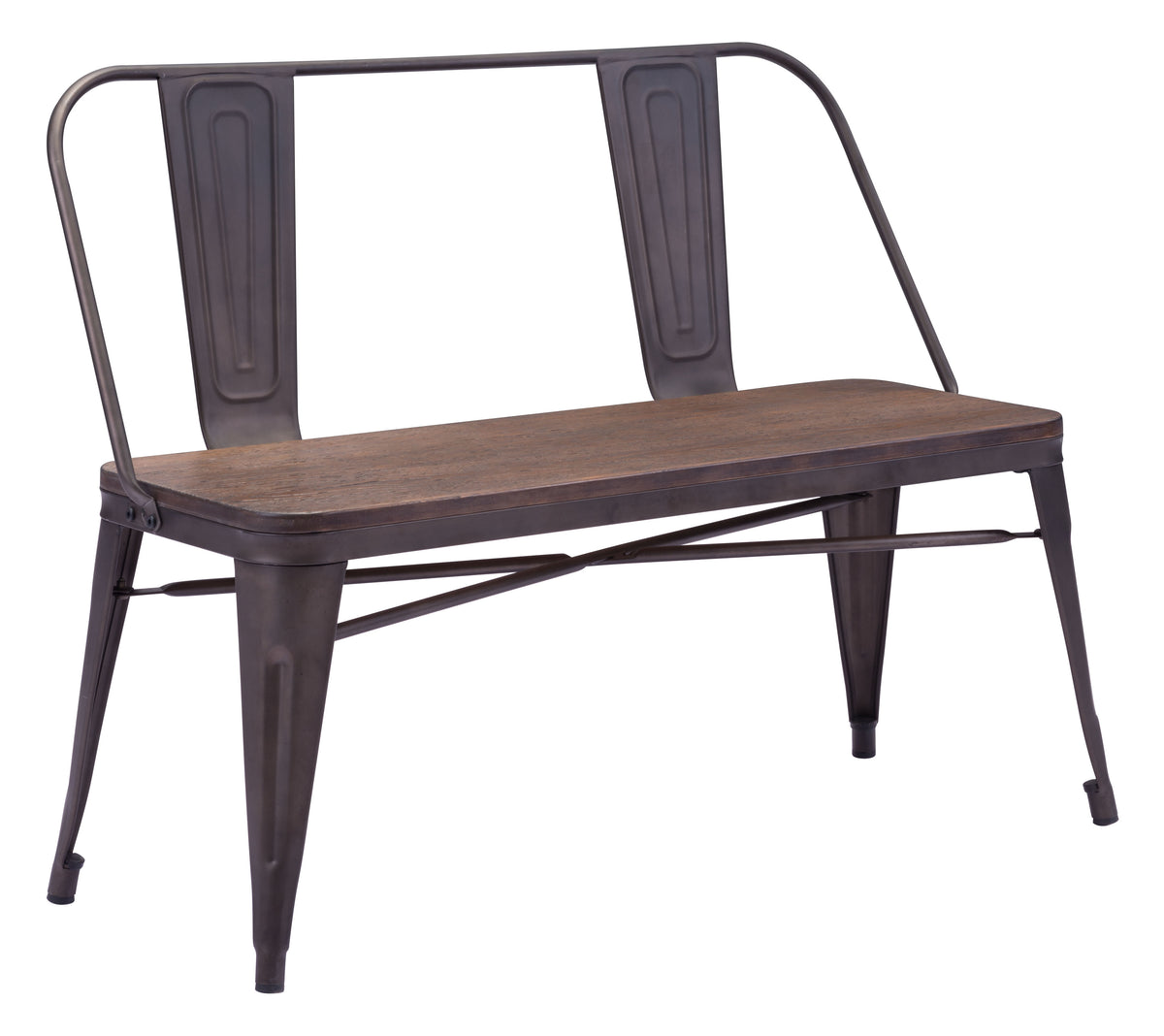 Elio Double Bench Rustic Wood - YuppyCollections