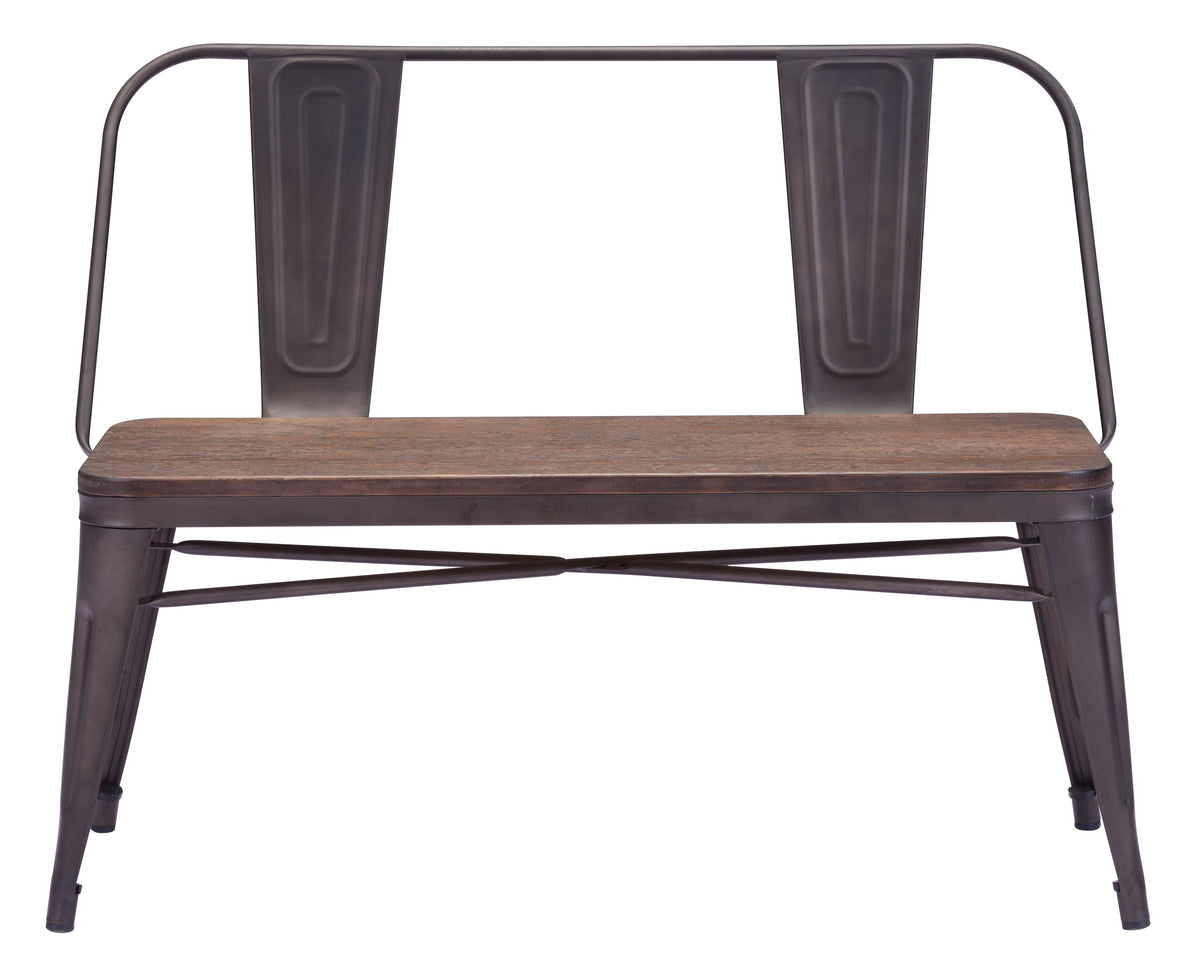 Elio Double Bench Rustic Wood - YuppyCollections