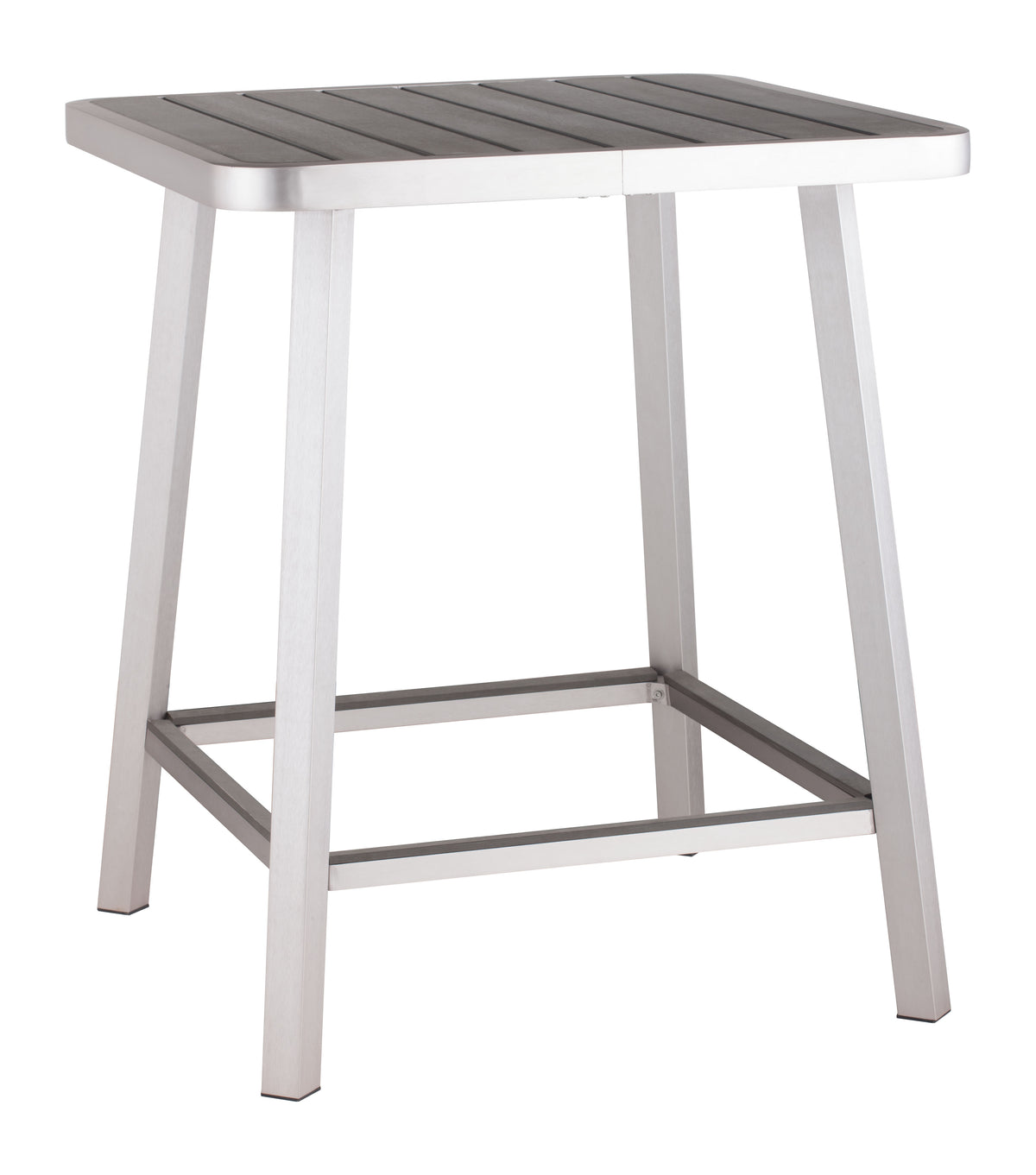 Megapolis Bar Table Brushed Aluminum - YuppyCollections